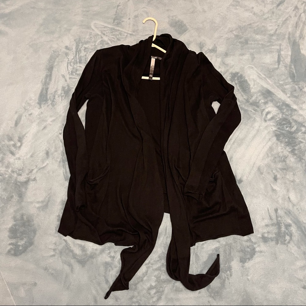 Black Open Cardigan